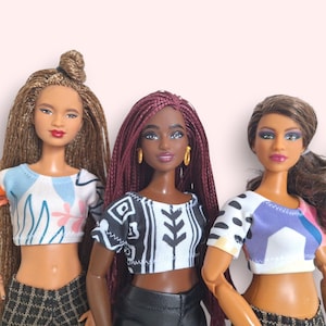Doll Clothes Crop Top - Fits 1/6 Curvy and Standard Fashion Dolls