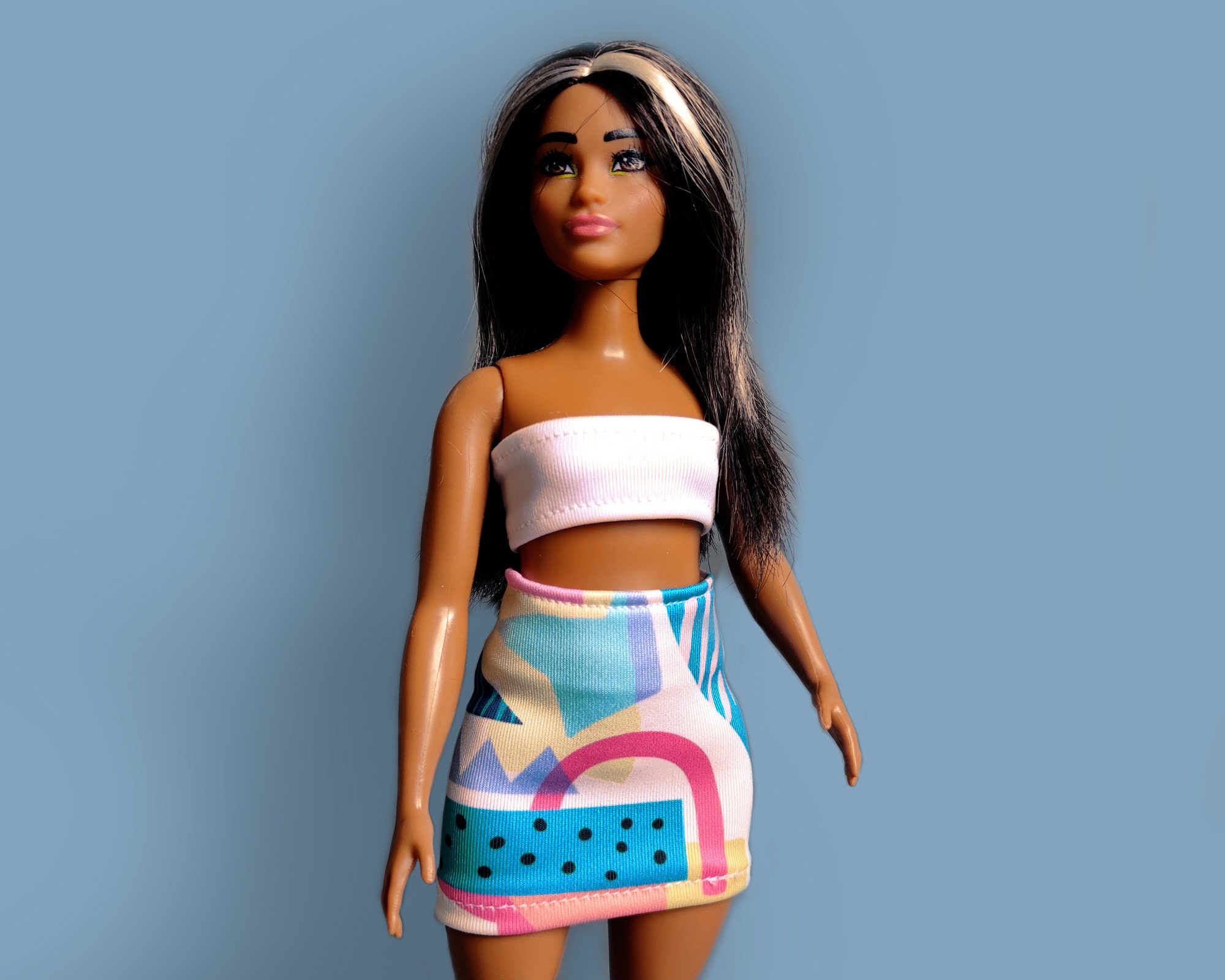 Barbie pink leather skirt deals