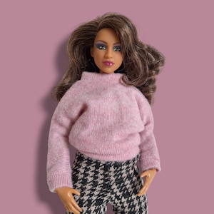 Doll Clothes. Sweater for Doll. Handmade Doll Clothes. Sweater for 11,5 inch tall Doll. Curvy Doll Clothes. Doll Outfit.