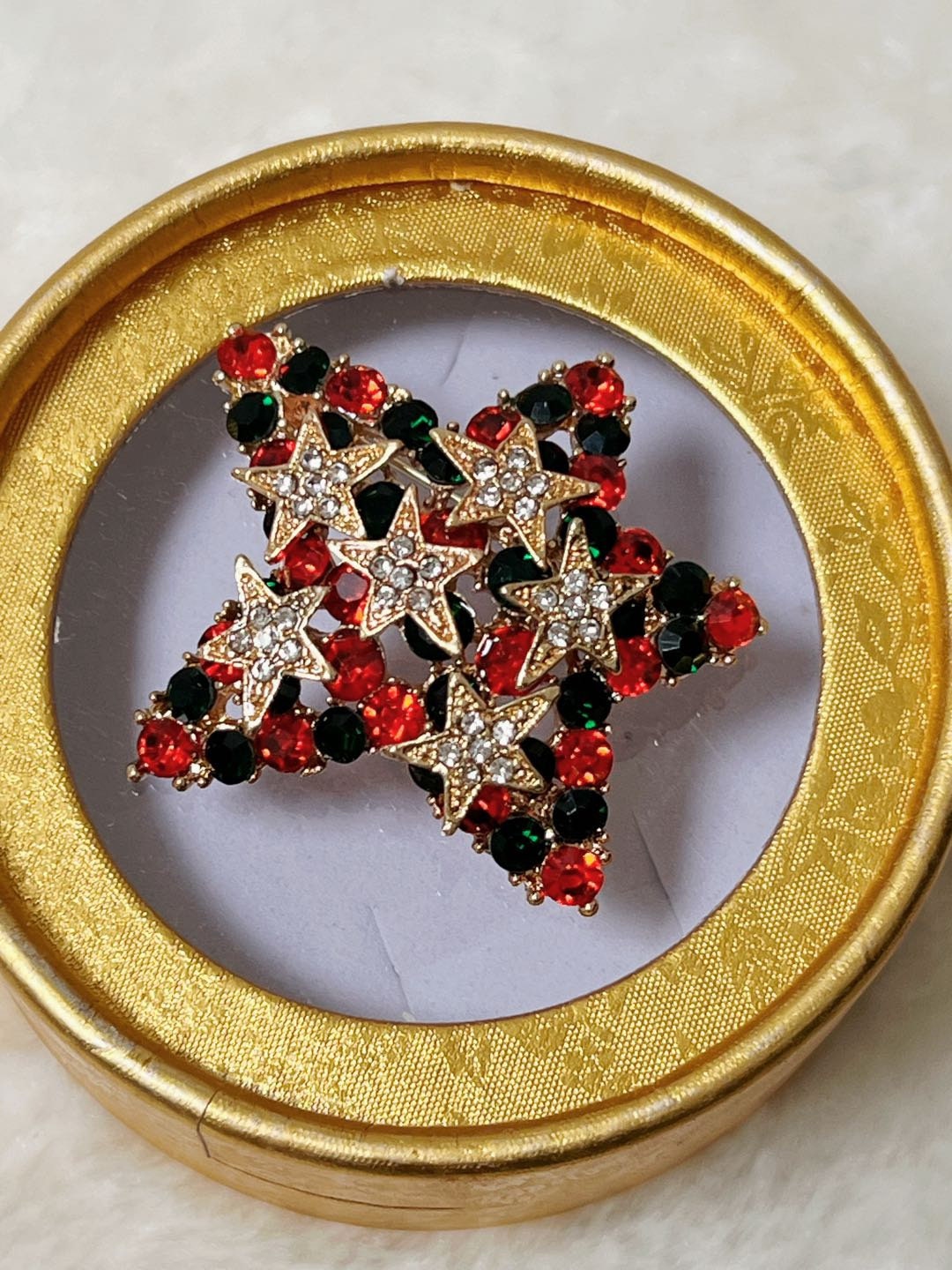 Bling Bling Christmas Stars Brooch Etsy