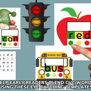 Learn to Read CVC Words. Learn Letters and Blend Sounds With Eye ...