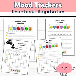 Mood Trackers for Kids. Different Mood Charts.