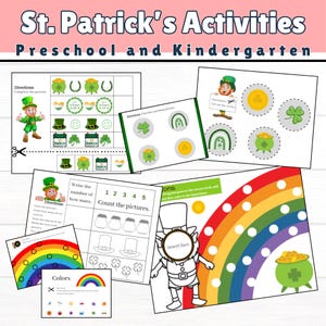St Patricks Day Printable. Tot School Lesson Plans. Homeschool Preschool Curriculum.