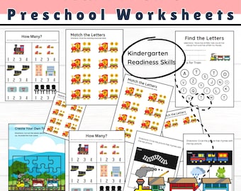 Train Toddler Activities. Homeschool Preschool Curriculum. Tot School Lesson Plans.