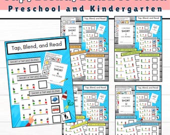 Learning to Read.  I Can Read Booklets. Short Vowel Sounds. Homeschool Preschool Curriculum.