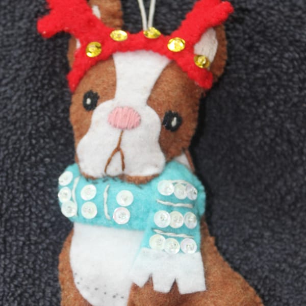 Felt Dog Ornament Etsy