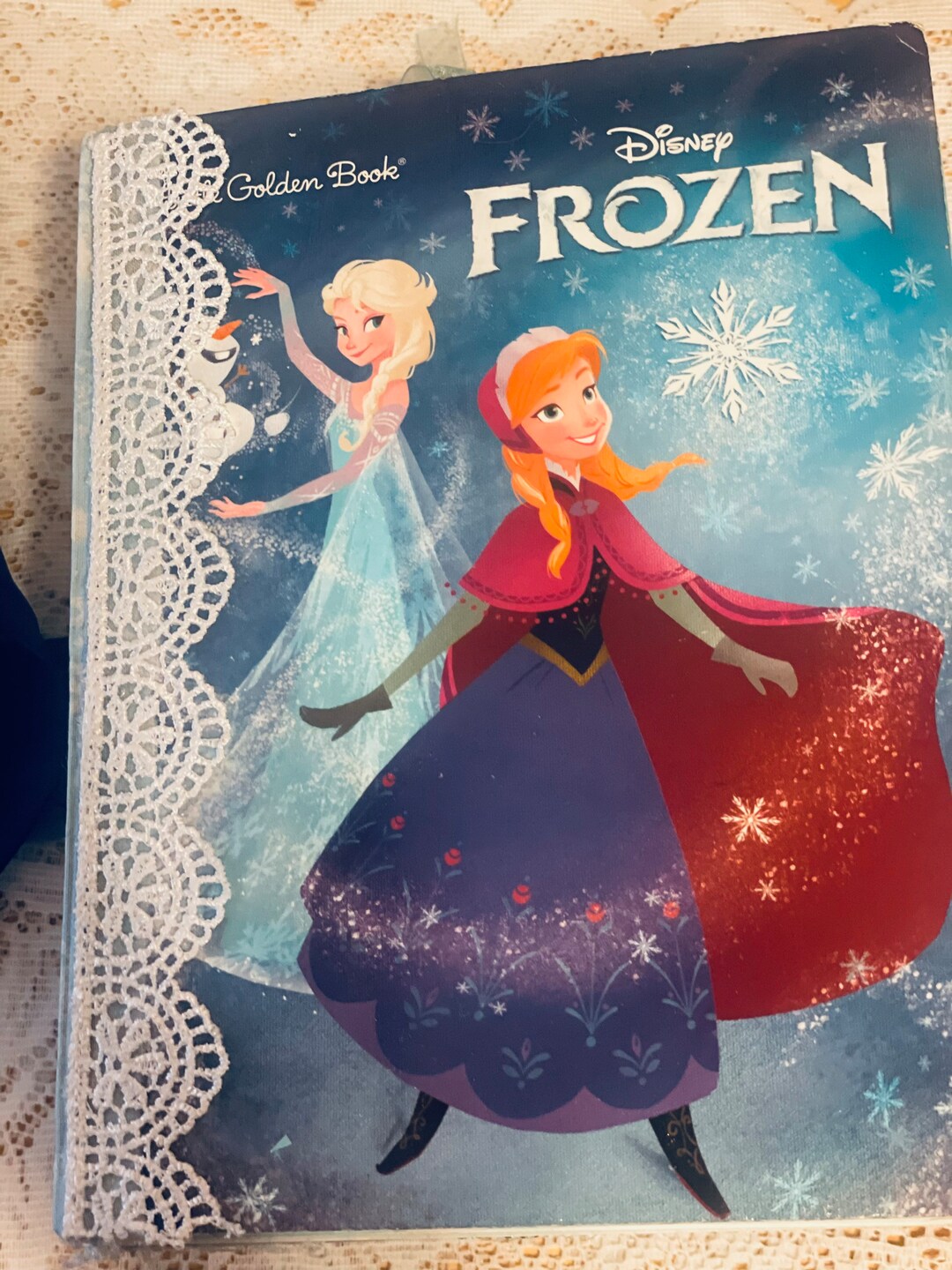 Disneys Frozen Little Golden Book Junk Journal Etsy