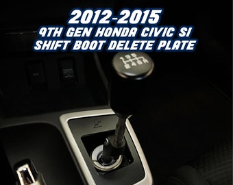 Shift Boot Delete Plate Cover Custom Engrave 2012 - 2015 9th Gen FB6 FG4 Clear Black Smoked Acrylic for Acuity and Hybrid SS