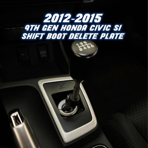 Shift Boot Delete Plate Cover Custom Engrave 2012 - 2015 9th Gen FB6 FG4 Clear Black Smoked Acrylic for Acuity and Hybrid SS