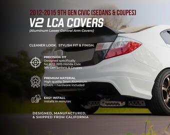 2012-2015 Honda Civic Si 9th Gen - V2 Aluminum Lower Control Arm Covers