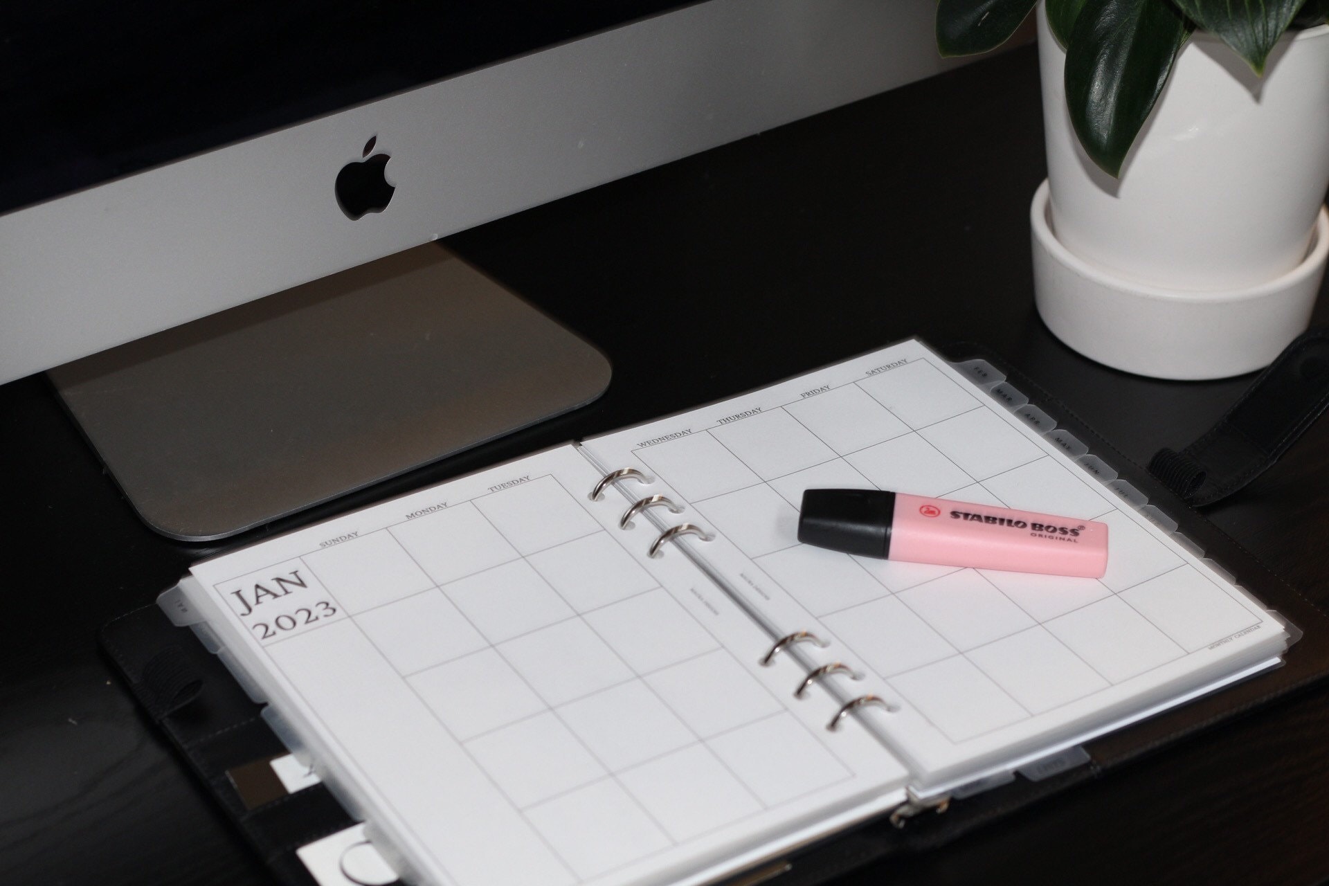 A5 Monthly Calendar Printable Planner Insert Personal Size Inserts ...