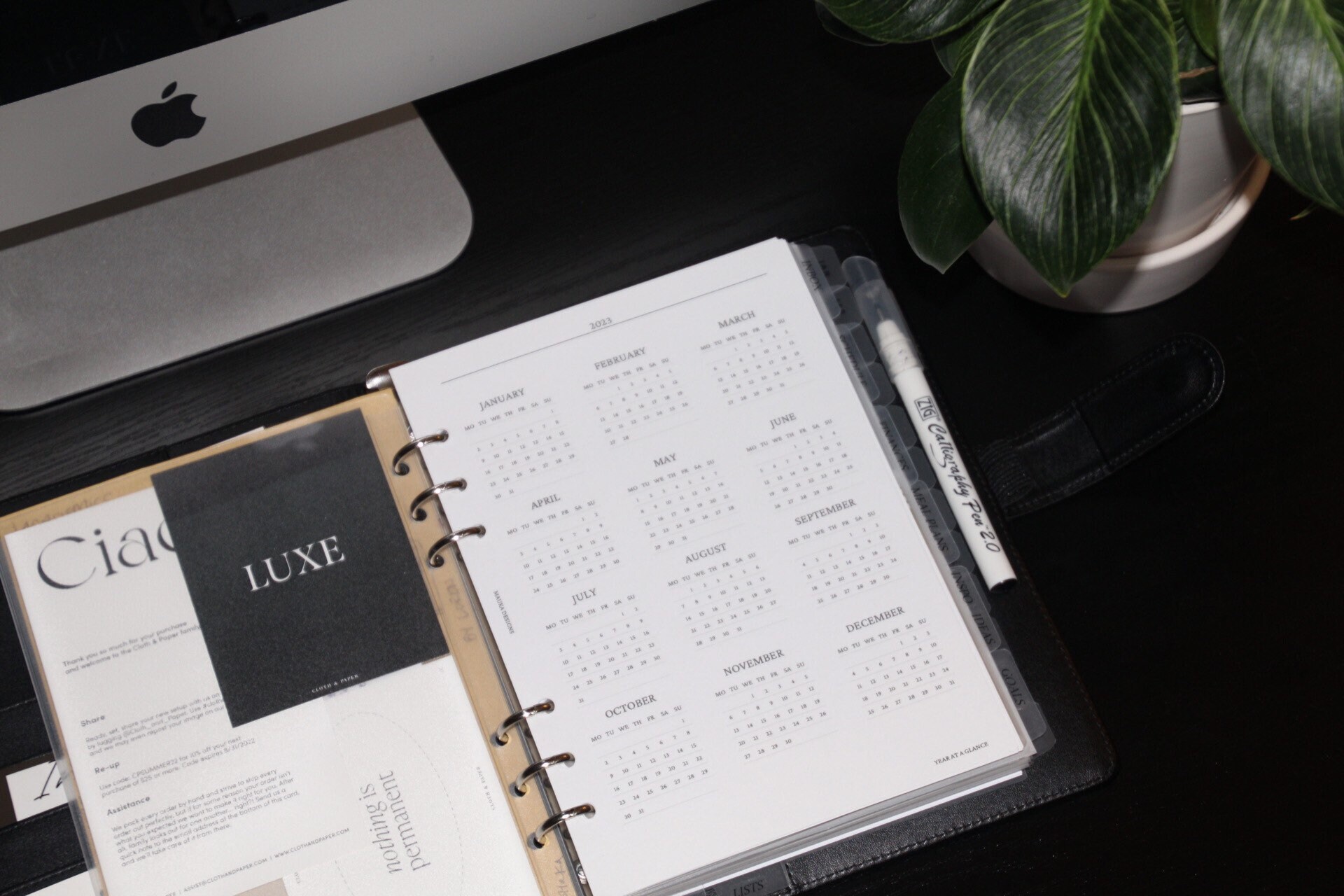 Letter Size 2023 Year at a Glance Printable Planner Insert Personal ...