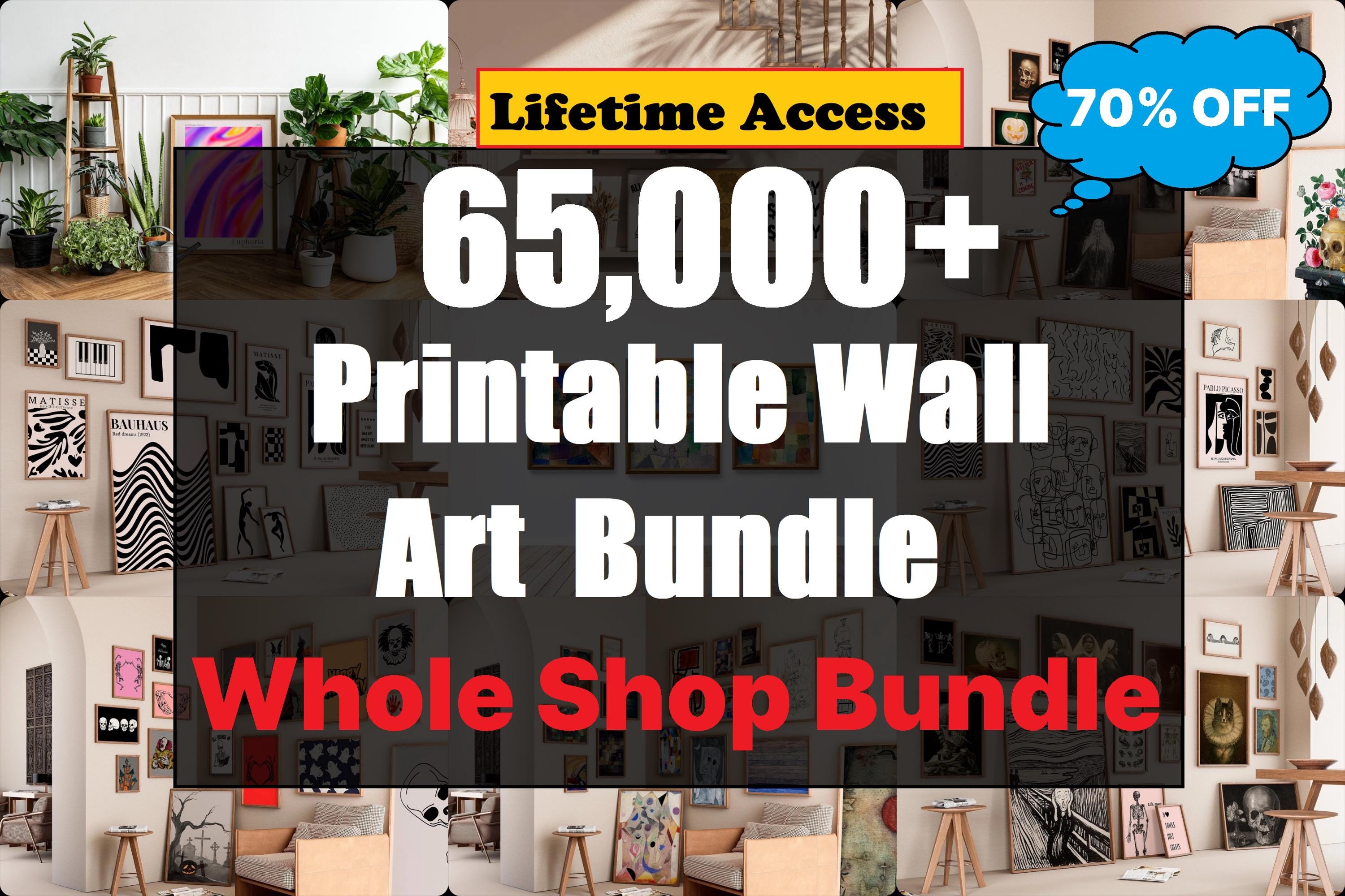 WHOLE SHOP SALE 65000+ Mega Bundle Wall Art, Gallery Wall Art, Printable Wall Art, Eclectic Gallery Set, Maximalist Wall Art, Trendy Prints