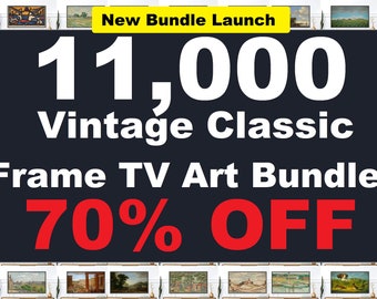 World&#39;s Largest Vintage Frame TV Art Bundle – 11,000+ Artworks | One-Time Payment | Instant Download for Samsung Frame TV Digital Download