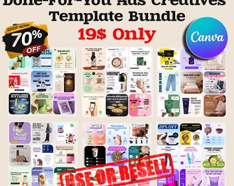 1200+ Meta-Optimized Canva Ad Templates | High-Converting, Editable Ad Bundle for D2C Brands & Marketers | Skyrocket Ad Performance