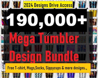 Whole Shop Mega Bundle Tumbler Wrap Sublimation 20oz Tumbler Sublimation Design, POD Digital Download Lifetime Access Print On Demand