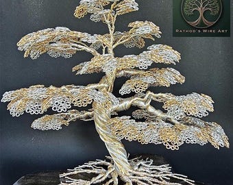 Handmade Wire Tree Sculpture: Artful Home Decor