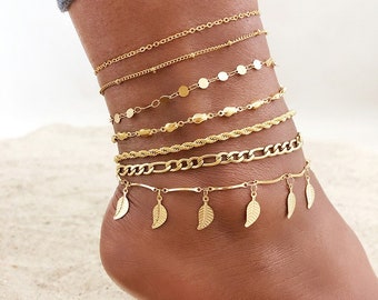 Ankle bracelet | | gold ankle chain gold ankle bracelet with thick chain | gold ankle bracelet Anklet bracelet