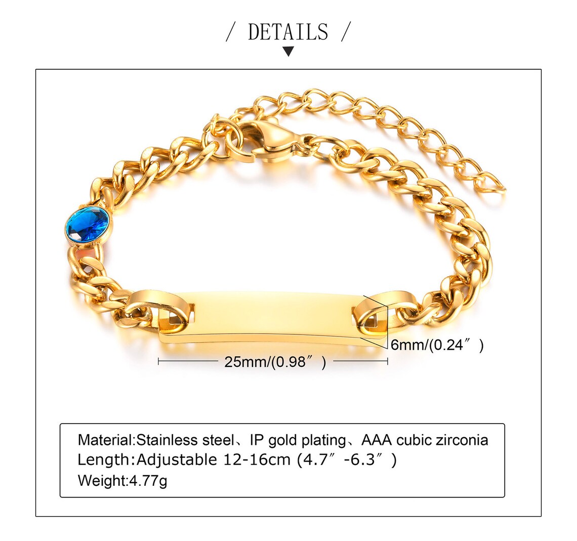 Personalized Baby Identification Bracelet Birth Engraving Etsy