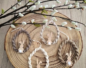 Macrame Easter ornaments // Easter ornaments // Easter // Easter decorations // Boho Easter bunny