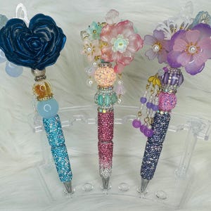 Fancy Bling Beadable Pens Refillable || DIY Beadable pens
