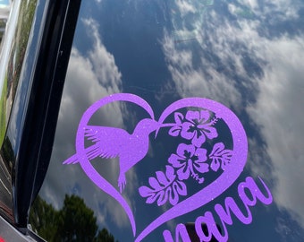 Hummingbird heart Grandma decal sticker | Gigi | Nana | Mom | decal for tumbler, laptops