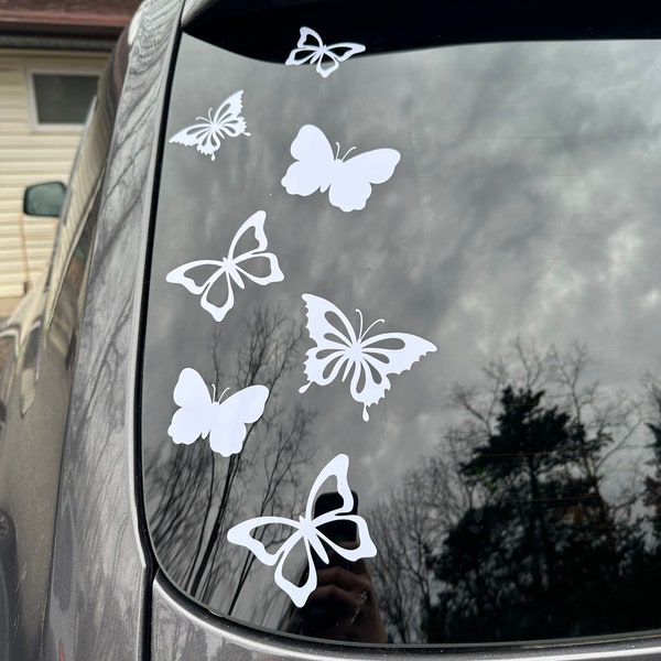 Butterfly Decals pack of 9 || car decal || laptop decal || tumbler decal || water bottle decal || Back window decal