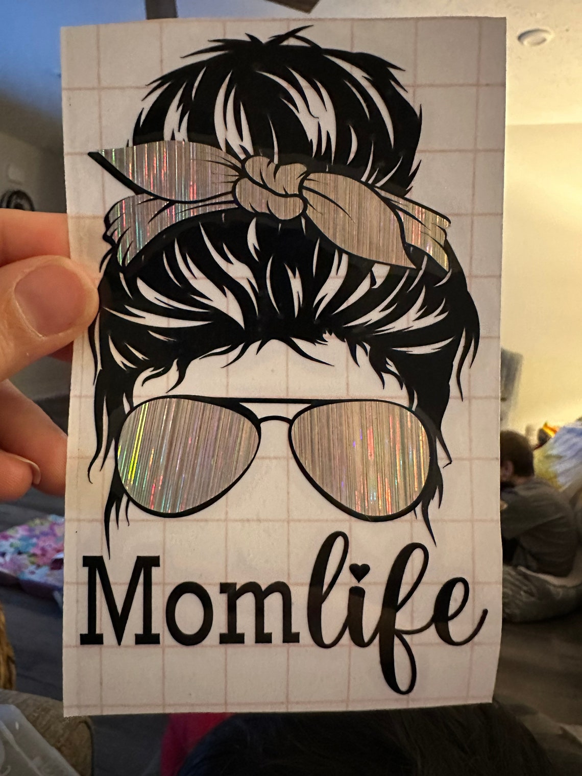 Mom Life Messy Bun Decal for Car Tumblers Lap Tops Etc. - Etsy