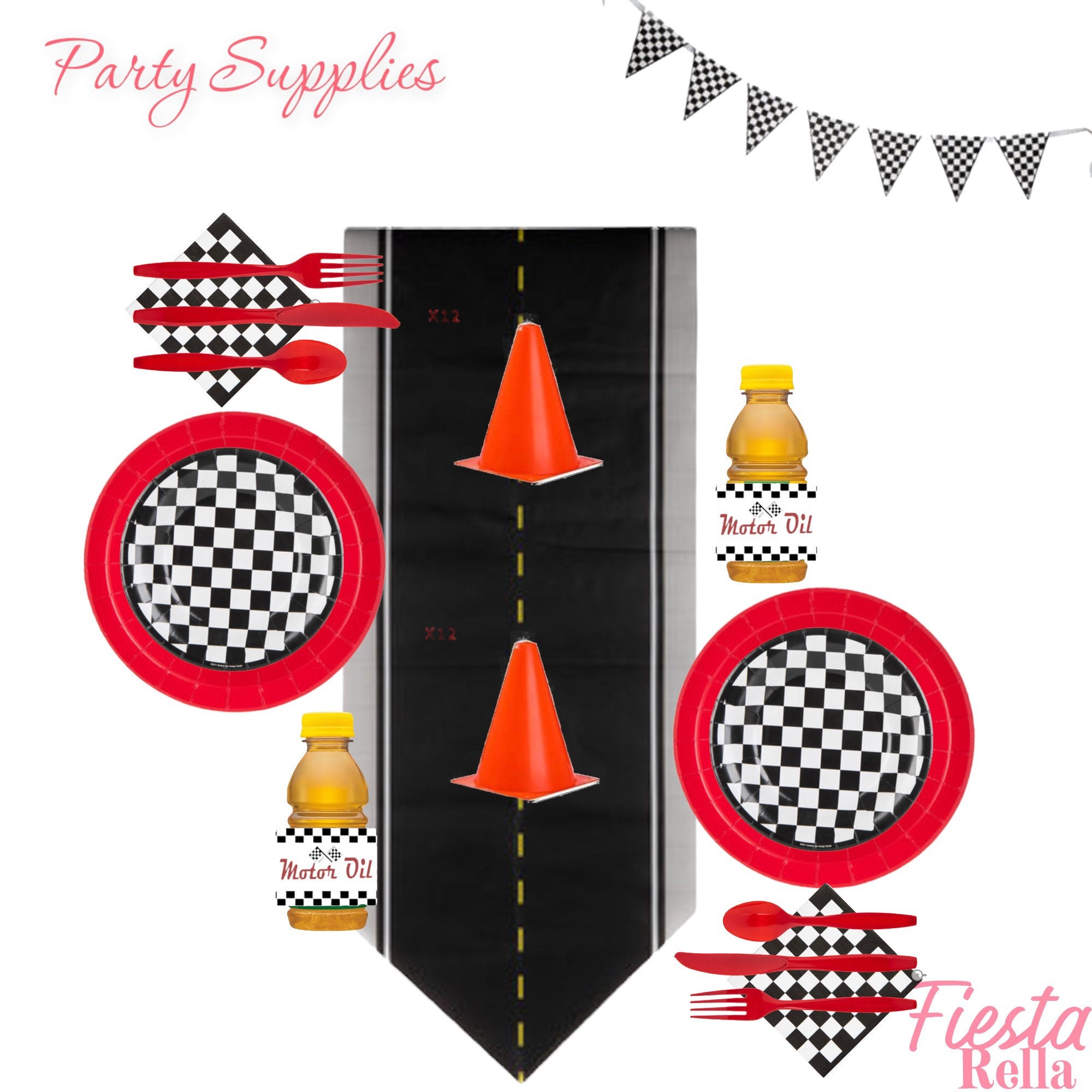 Race Car Birthday Supplies Vintage Race Car Birthday - Etsy