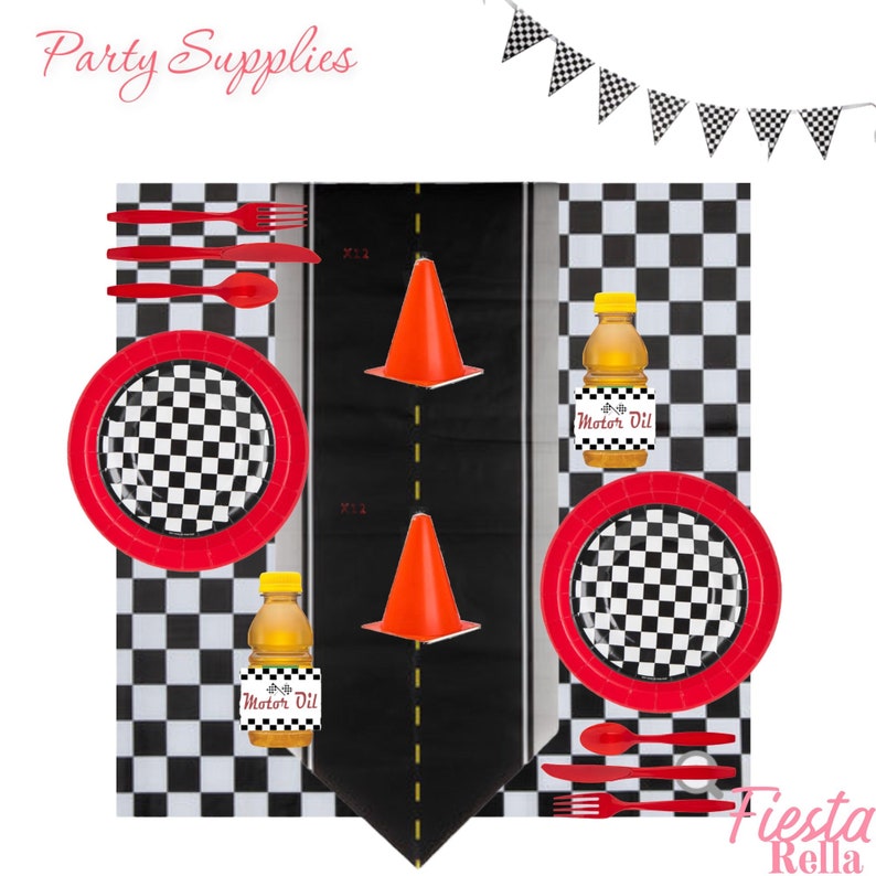 Race Car Birthday Supplies Vintage Race Car Birthday Decorations Fast