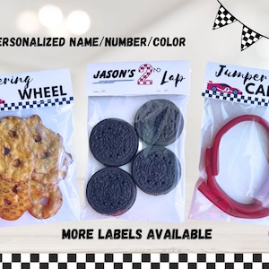 Race Car Birthday Party Favors -  Fast One Birthday- Two Fast - 2 Fast - Need Four Speed - Goody Bags - Kids treat Bags