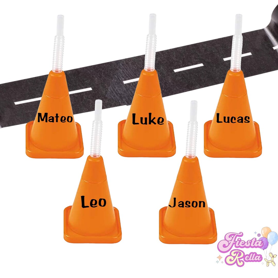 Personalized Construction Cone Cups Construction Etsy
