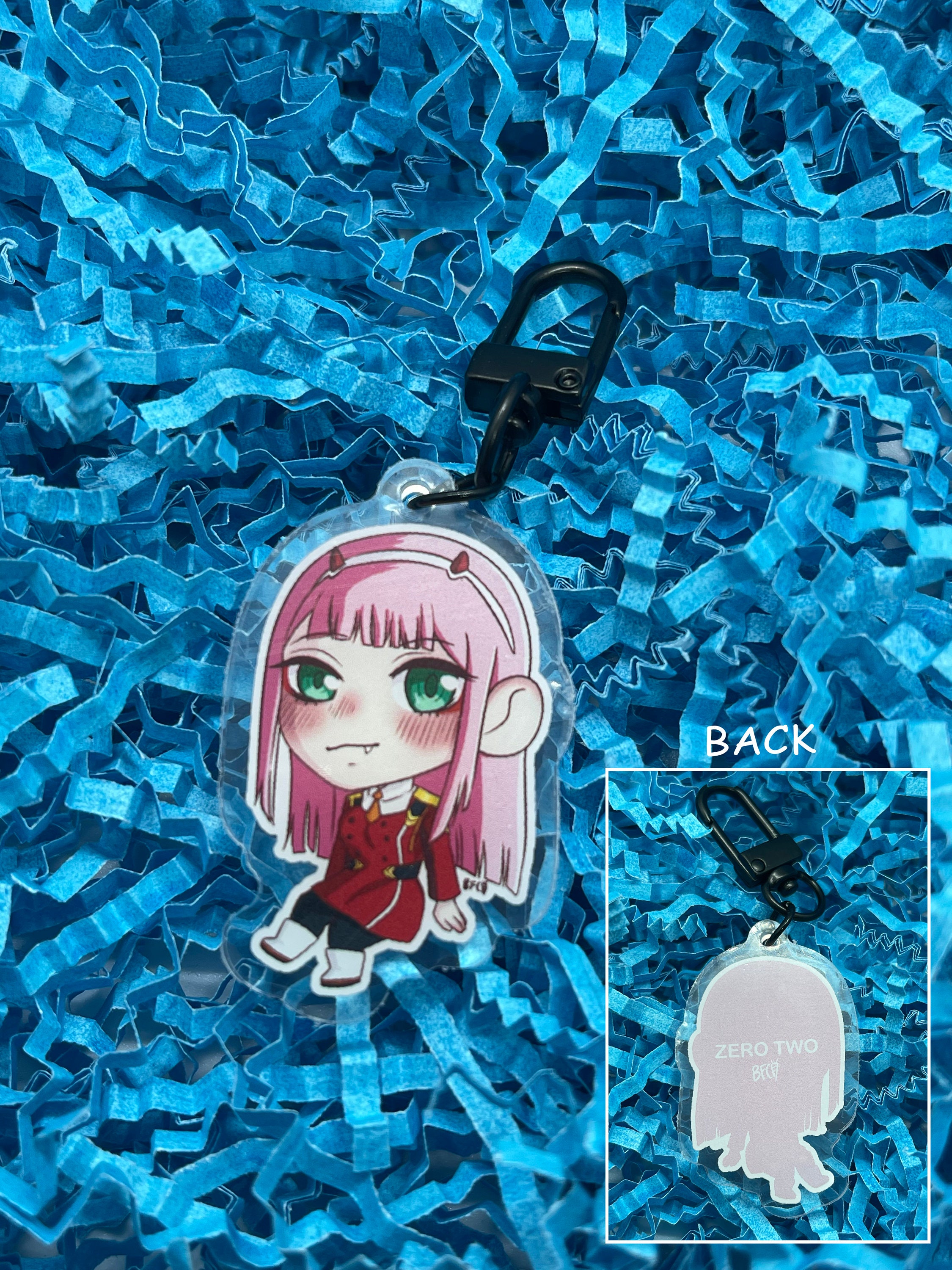 Darling In The Franxx 02 Zero Two Pendant Small Keychains Dakimakura  Cartoon Japanese Anime Mini Body Pillow Pendants