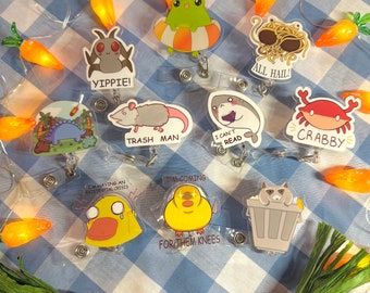 Retractable Funny Badge Reels