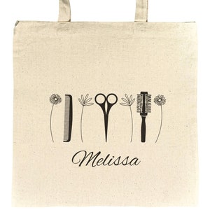 Personalized Hairstylist Tote Bag, Custom Name Tote Bag For Hair Dresser Gift, Hairdresser Gift, Stylist Gift, Custom Hairdresser Gift