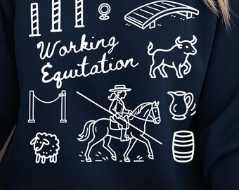 Bluza z nadrukiem "Working Equitation Horse", prezent dla miłośnika koni, prezent jeździecki, prezent dla dziewczyny posiadającej konie, prezent dla instruktora jazdy konnej lub trenera koni, prezent do stajni