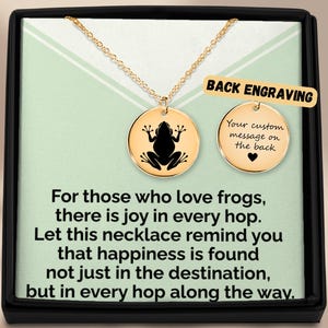 Gepersonaliseerde kikkerketting – inspirerende natuursieraden voor kikkerliefhebbers, aangepaste kikker eigenaar cadeau, kikker hanger, kikker sieraden, natuurcadeau
