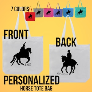 Working Equitation Canvas Tote Bag With Zipper