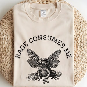 Rage Consumes Me Frog Shirt, Meme Frog Shirt, Funny Frog Shirt, Weirdcore Shirt, Frog Sarcastic Shirt, Unhinged Shirt, Dark Humor Tee