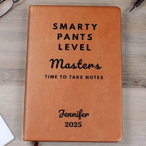Graduation Journal for Masters Degree | Custom Masters Degree Gift | Funny Congratulations Gift for Masters | Masters Degree Graduation