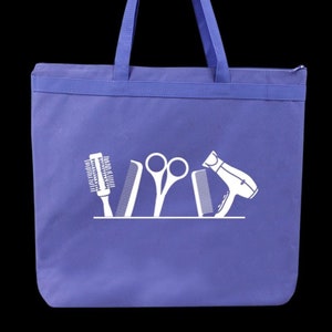 Sac fourre-tout personnalisé pour coiffeur, sac fourre-tout prénom personnalisé pour cadeau coiffeur, cadeau coiffeur, cadeau styliste, cadeau coiffeur personnalisé