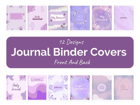 Purple Binder Cover | Journal Cover | Binder Covers | 3 Ring Binder | Planner Cover | Printable PDF | Instant Download | Notebook Cover
