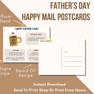 Feliz dia dos pais do negócio do óleo essencial cartão postal | Receitas de óleos essenciais | Correio feliz para pais | Envolvimento da equipe | Formação de equipes