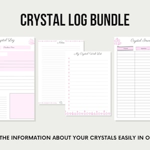 Crystal Inventur Arbeitsblatt, Bestands-Tracker, Crystal Wunschliste, Crystal Printable, Crystal Lovers, Instant Download