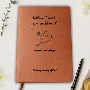 Cardinal Grief Journal–Personalized Sympathy Gift for Loss of Father or Loved One, Custom Memorial Gifts, Bereavement Gift, Remembrance Gift