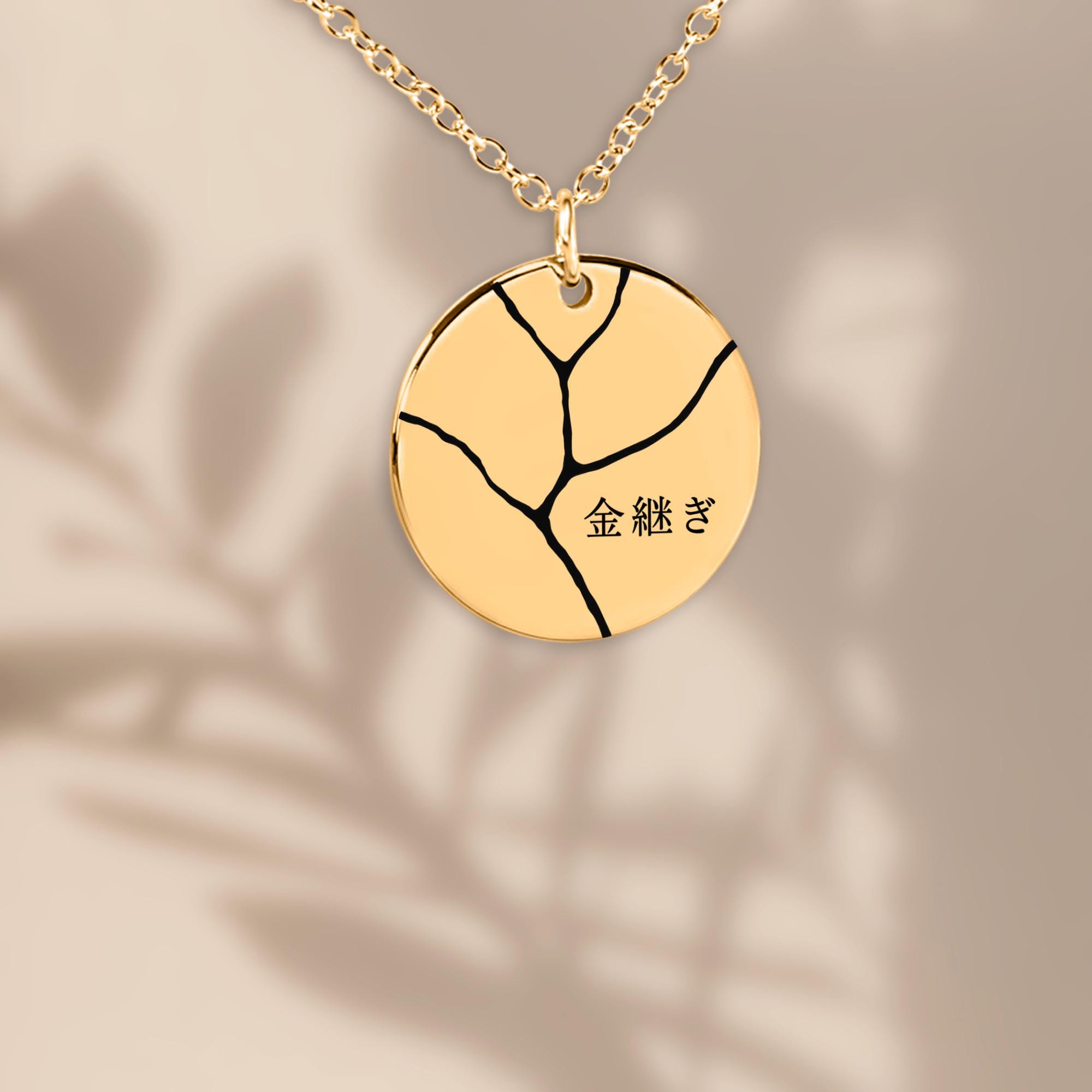 Personalized Kintsugi Necklace W/ Japanese Characters –beautifully