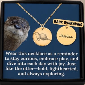 Otter Halskette - Geist Tier Geschenk für Naturliebhaber, Otter Symbolik Schmuck, personalisierter Tiertotem Anhänger, Otter Geschenke, Ozean Geschenke