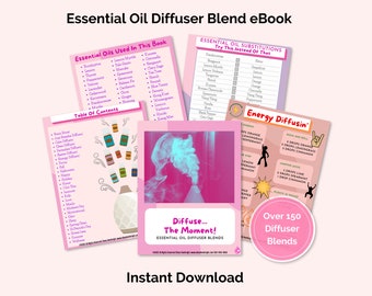 E-bok om blandningar för eteriska oljor med diffusorer | Över 150 recept för diffusorer | Tips och ersättningar för eteriska oljor | Kategoriserad efter behov | Gör-det-själv-blandningar