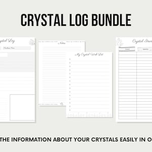 Crystal Inventur Arbeitsblatt, Bestands-Tracker, Crystal Wunschliste, Crystal Printable, Crystal Lovers, Instant Download