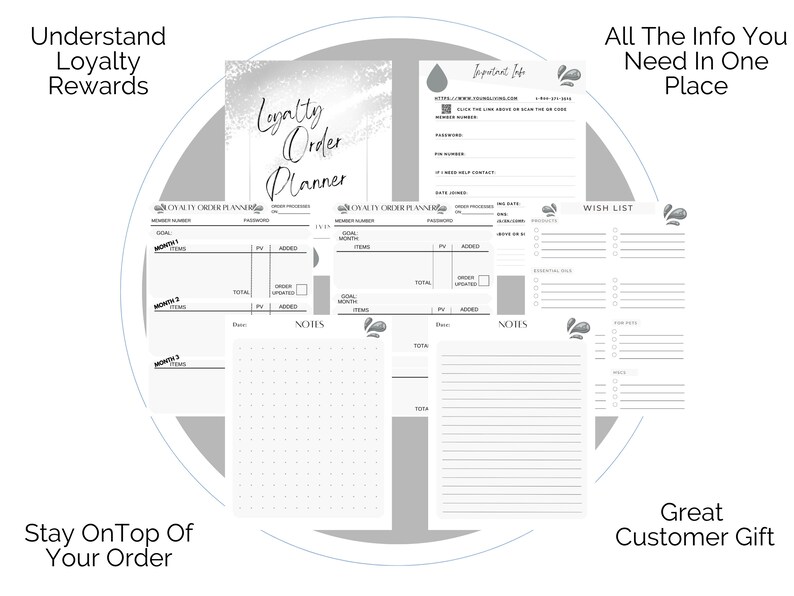 Subscription Tracker Printable | Young Living Card | Young Living ...